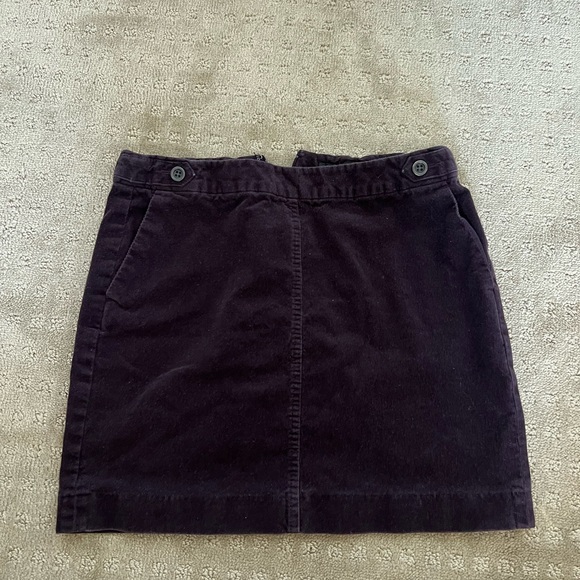 Dark Purple Corduroy Banana Republic Mini Skirt - Picture 2 of 4